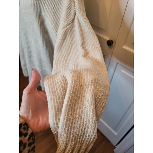 Ivory, Chenille V Neck Sweater Pink Lily 2XL Cozy Comfy Winter Neutral Minimal - Picture 7 of 8